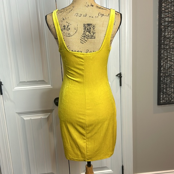 Urban Outfitters Velvet mustard yellow Tank Dress small - Picture 8 of 8